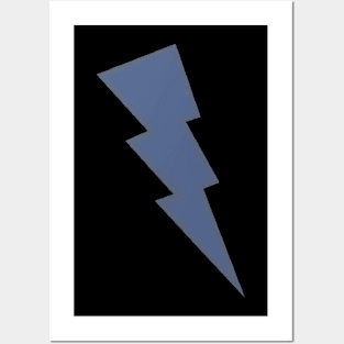 Blue Lightning bolt Posters and Art